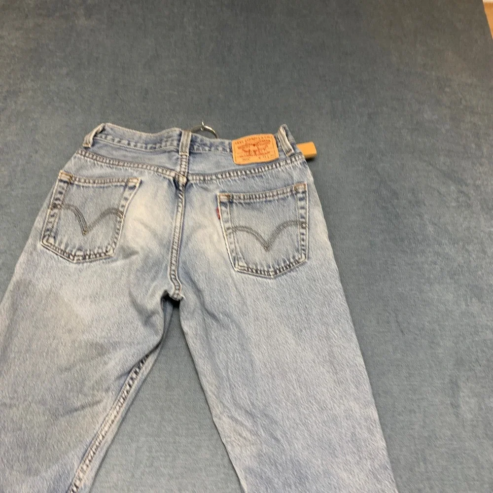 Levi's 505 Jeans Mens 31x30 Blue Light Wash Denim Cotton Distressed Regular Fit
